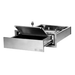 Thru-Wall Transaction Drawer With Double-Hinged Lid #SPT160